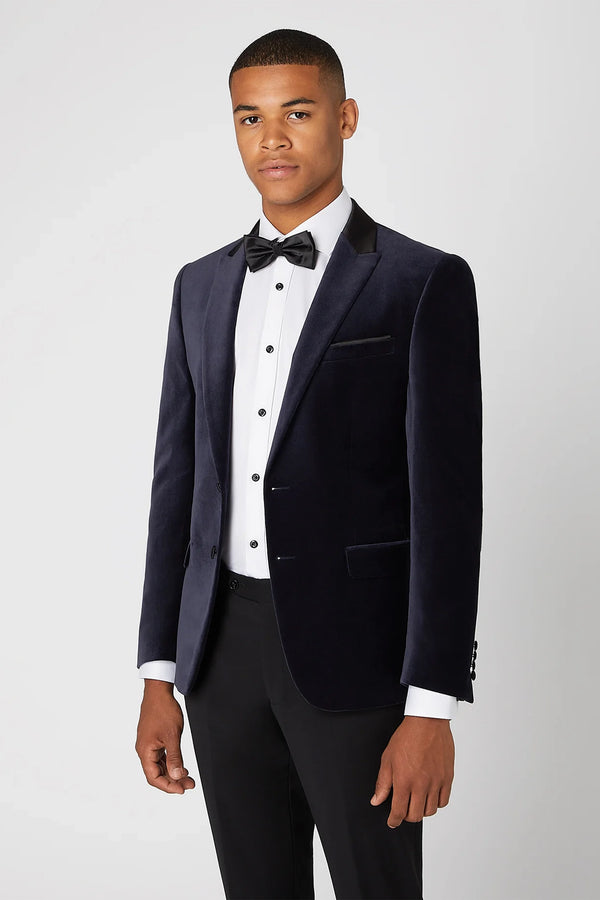 Remus Uomo 11860/79 Monti C Slim Fit Stretch Velvet Navy Jacket