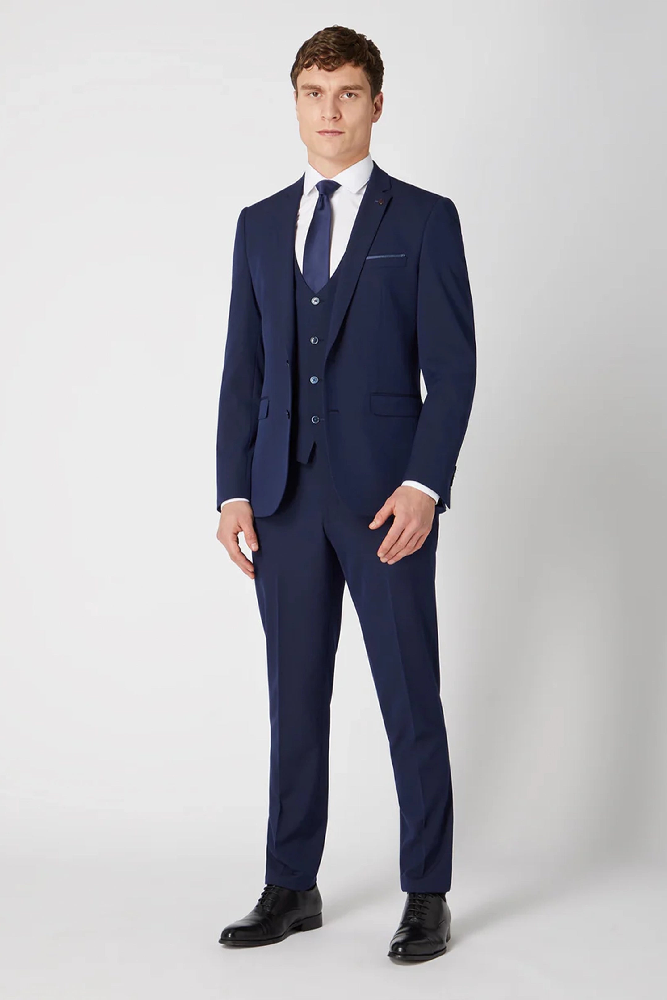 Remus Uomo Luca 11880/78 Slim Fit Stretch French Navy Suit