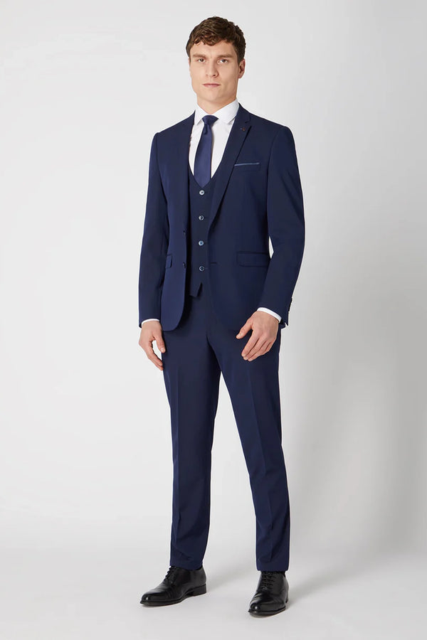 Remus Uomo Luca 11880/78 Slim Fit Stretch French Navy Suit