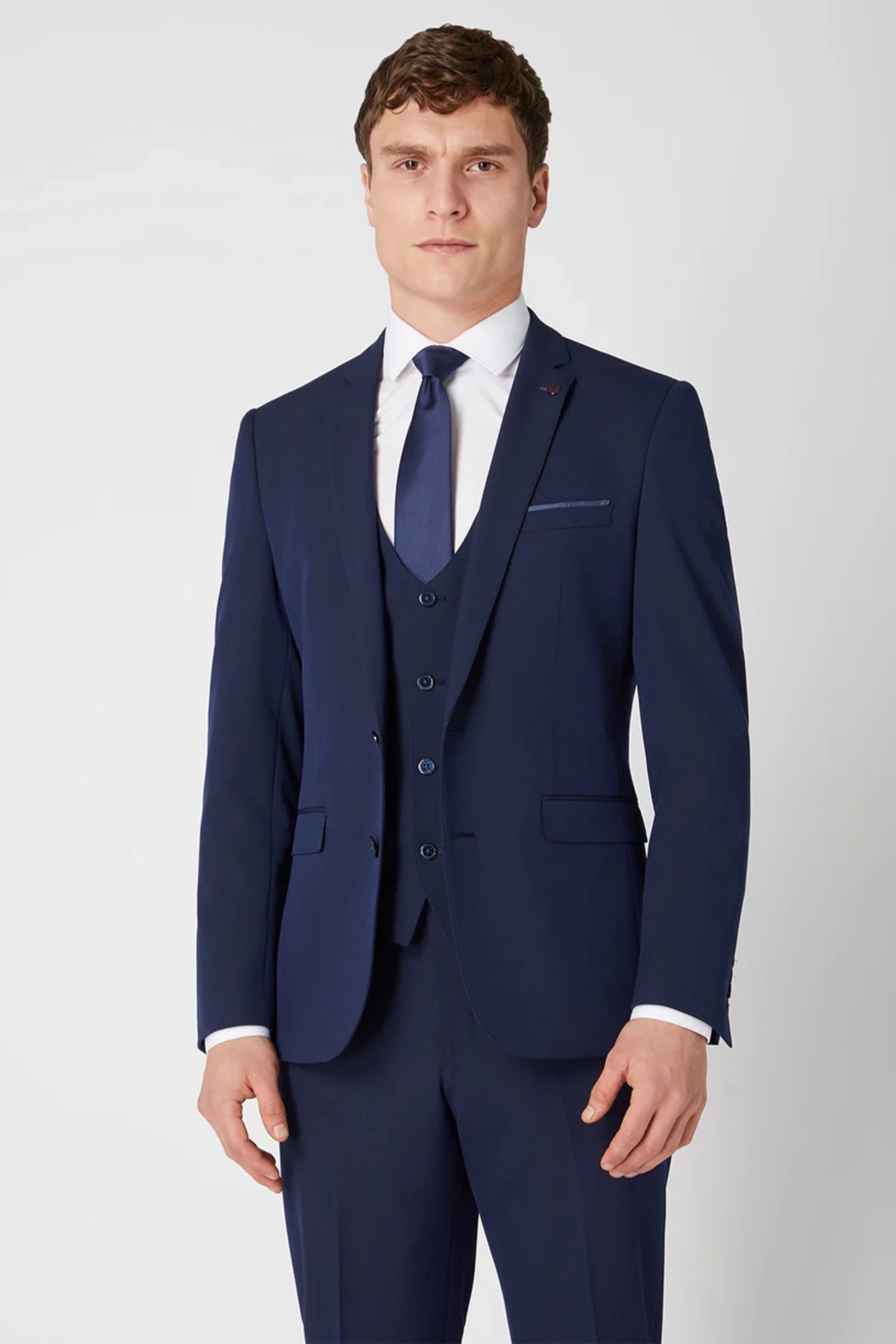 Remus Uomo Luca 11880/78 Slim Fit Stretch French Navy Suit