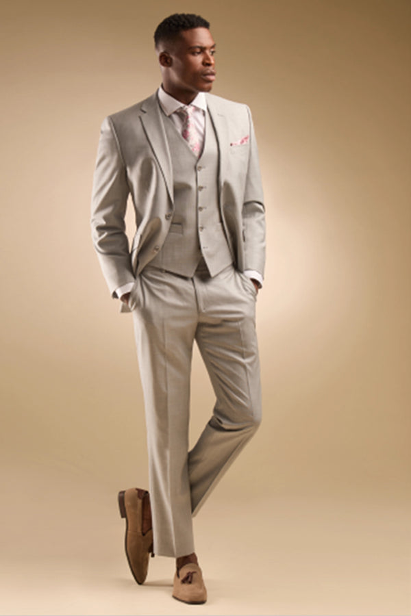 Scott By The Label SS25101 Pale Grey 3 Piece Suit