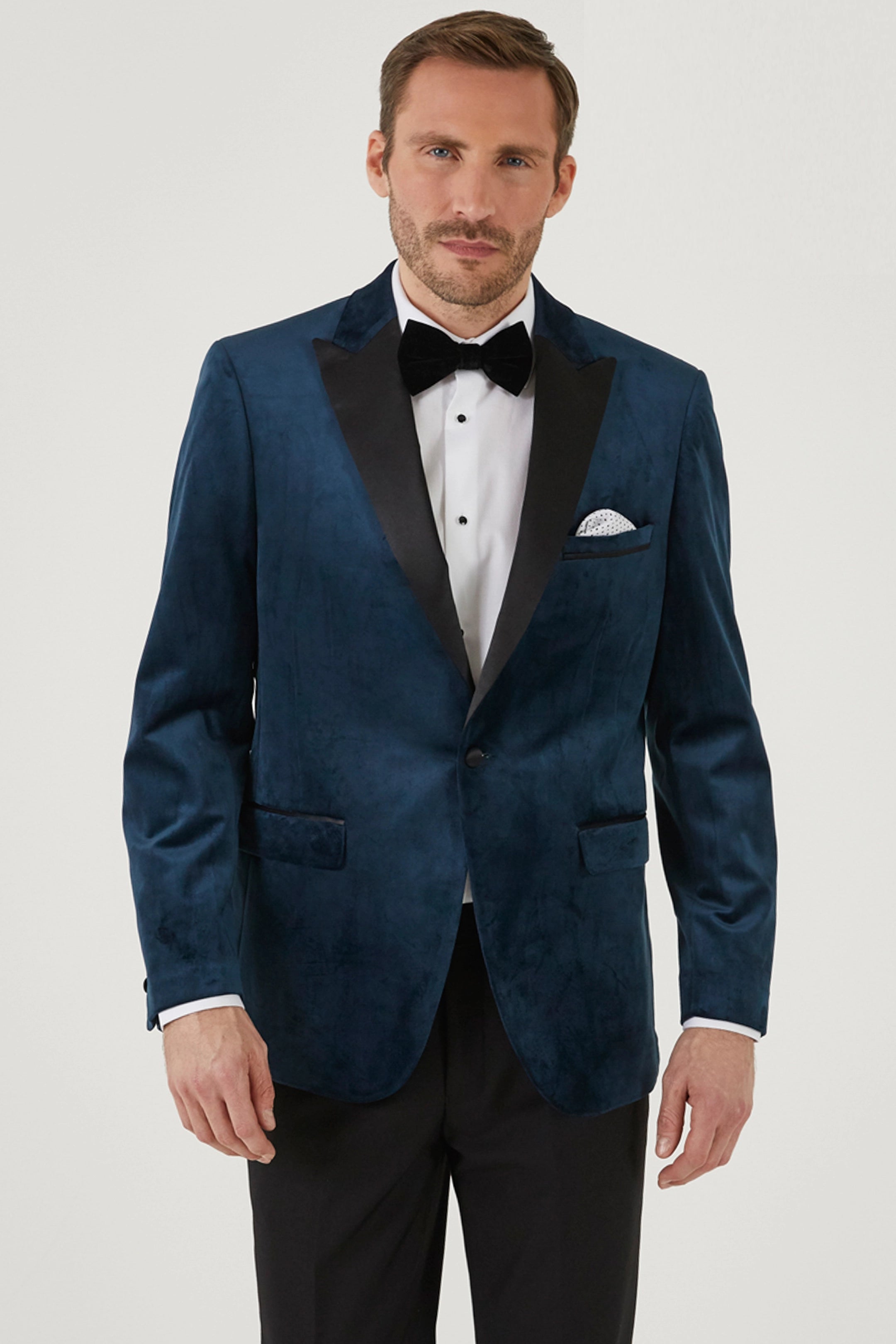Jive Teal Velvet Tailored Jacket