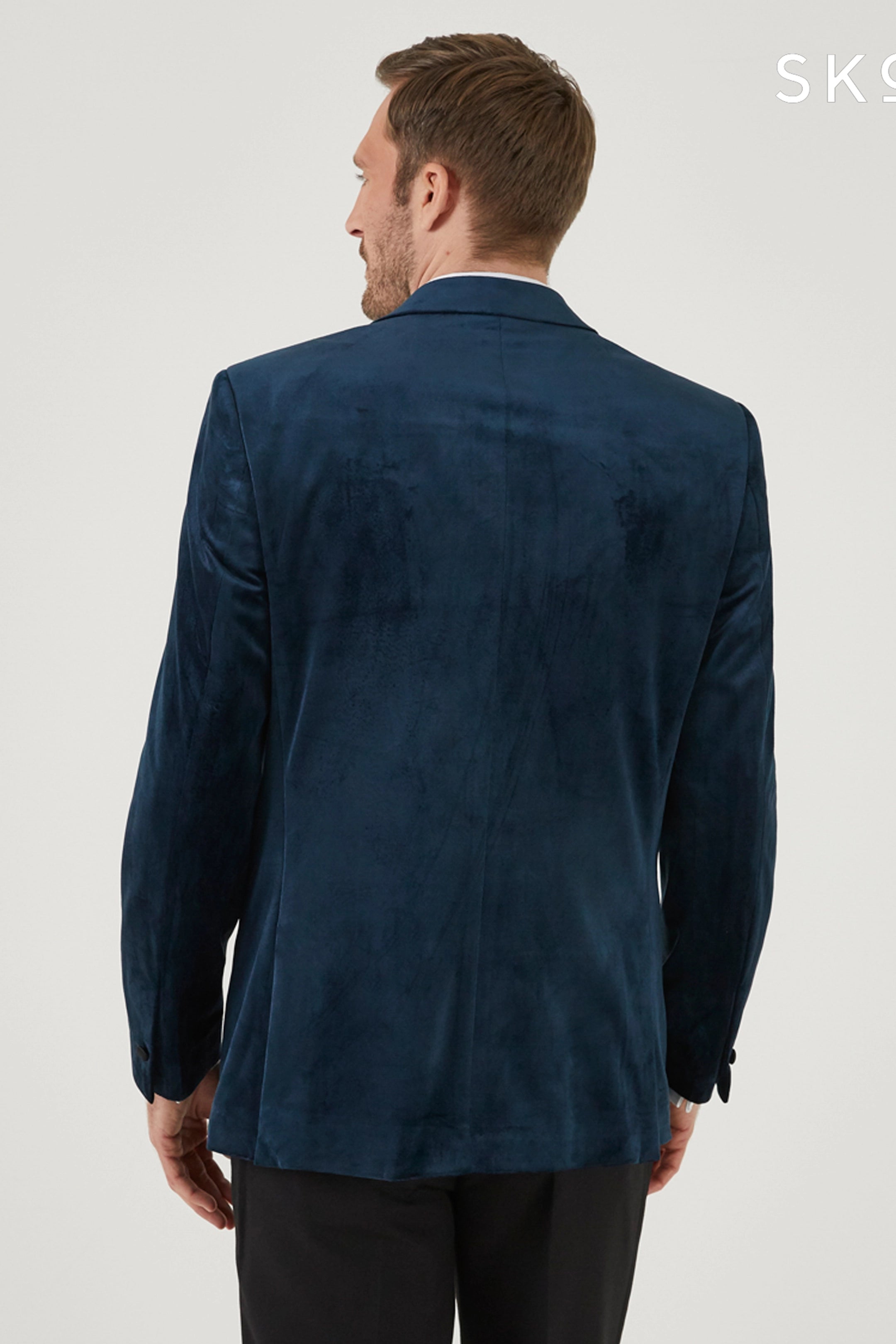 Jive Teal Velvet Tailored Jacket