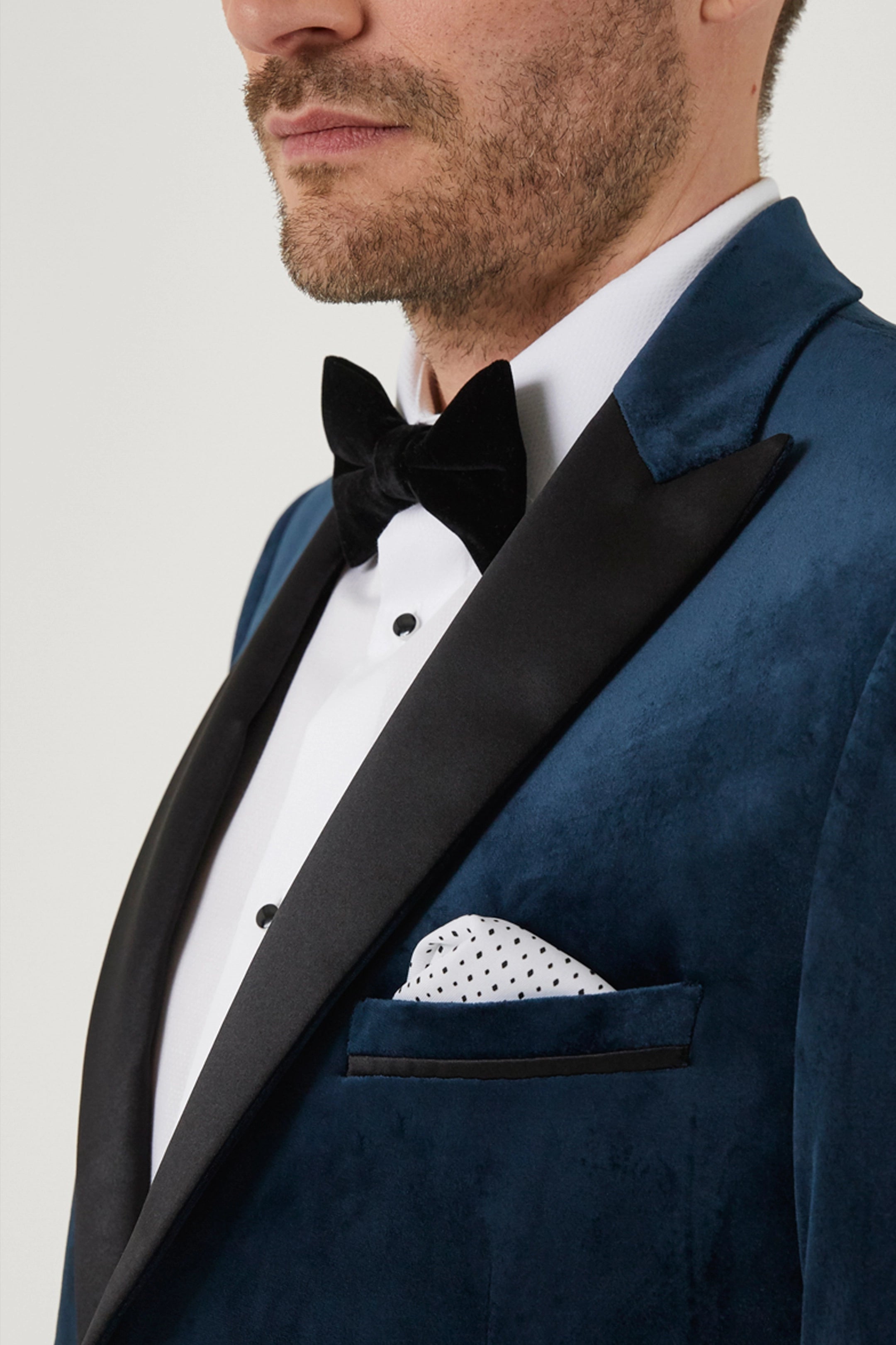 Jive Teal Velvet Tailored Jacket