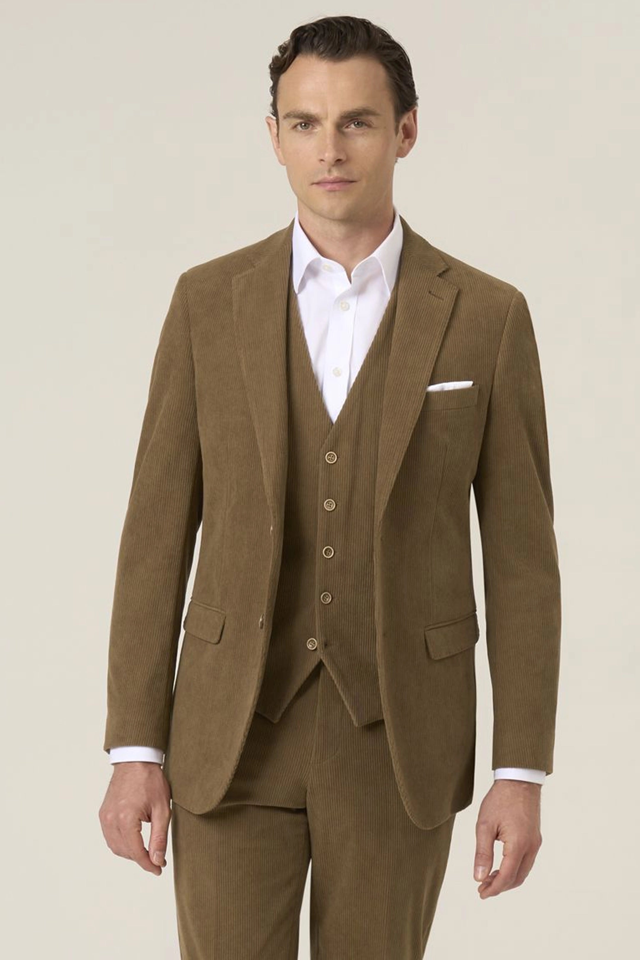 Dorsey Corduroy Camel 3 Piece Suit