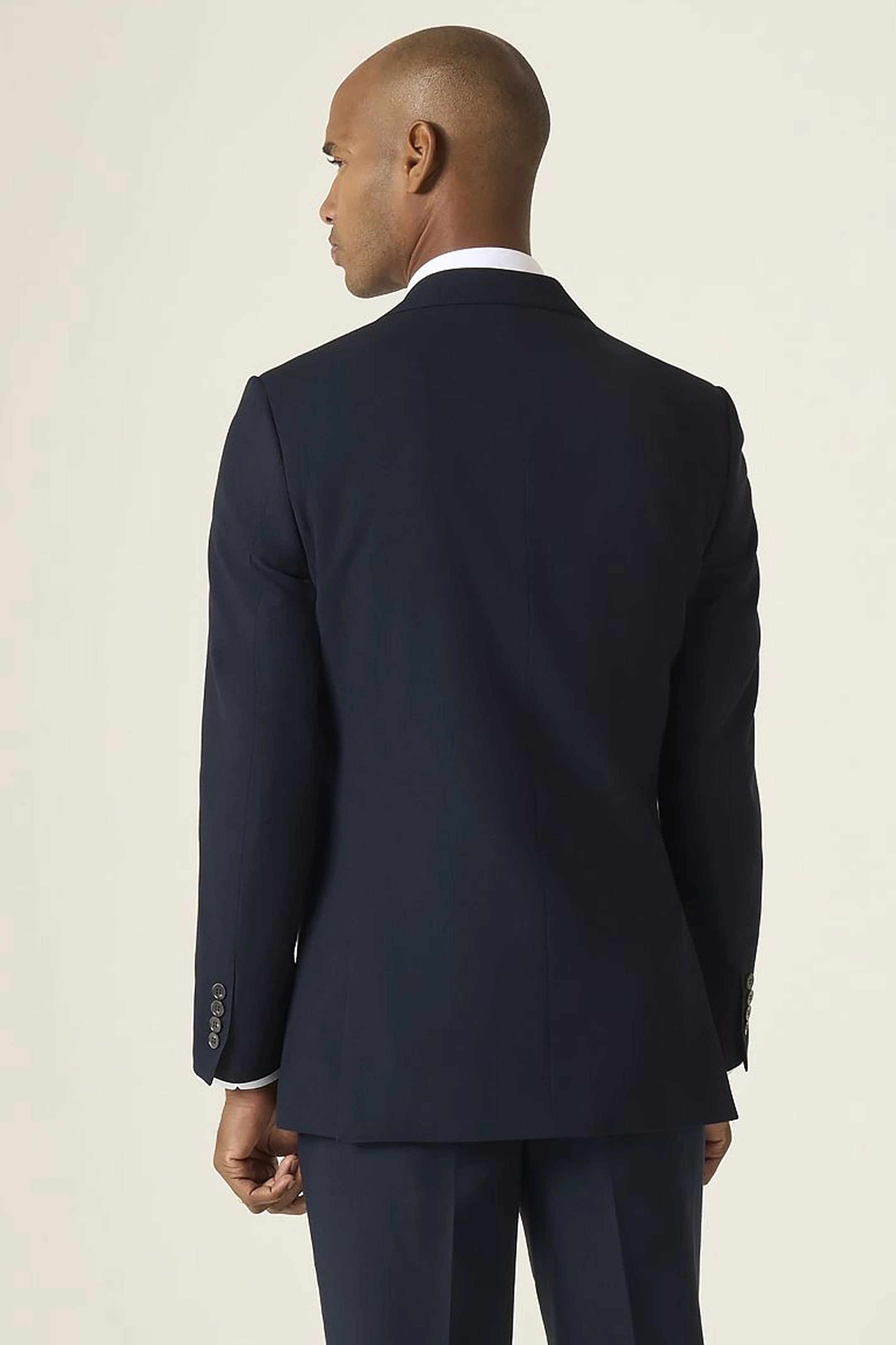 Harcourt Navy Ink Tweed Effect 3 Piece Suit