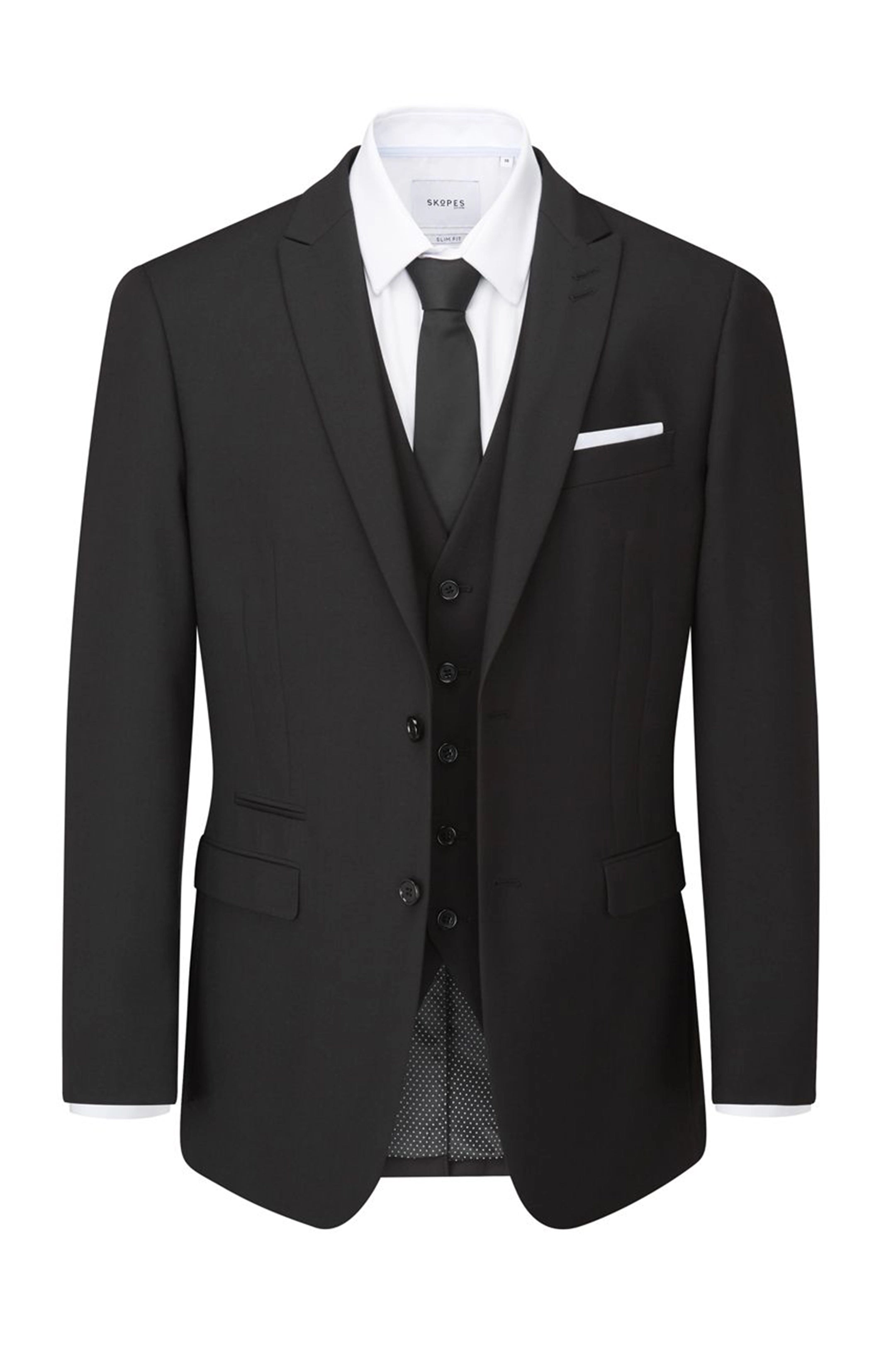 Madrid Black Tailored Suit Black