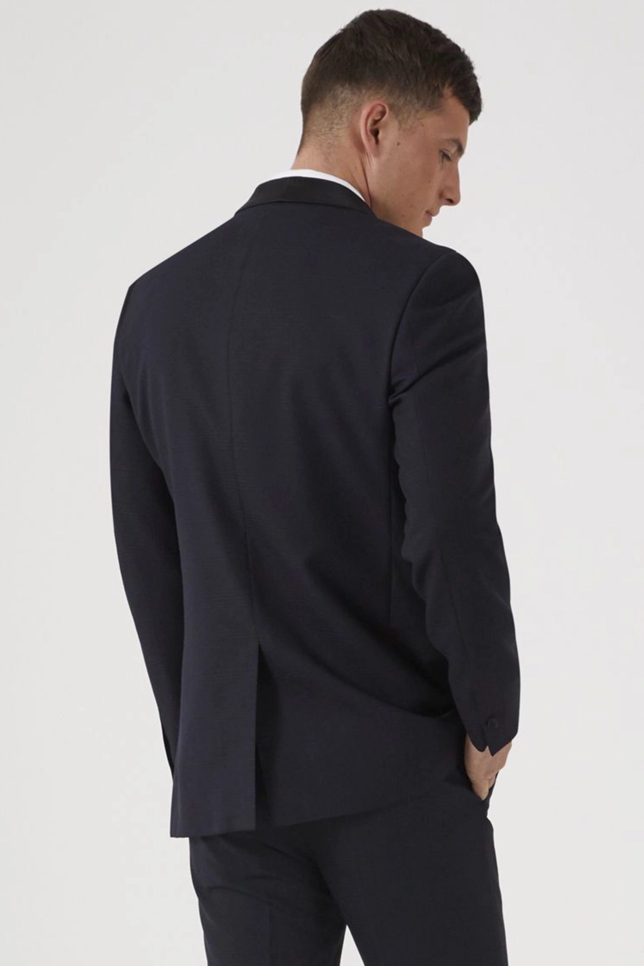 Newman Tailored Black Check Dinner Suit