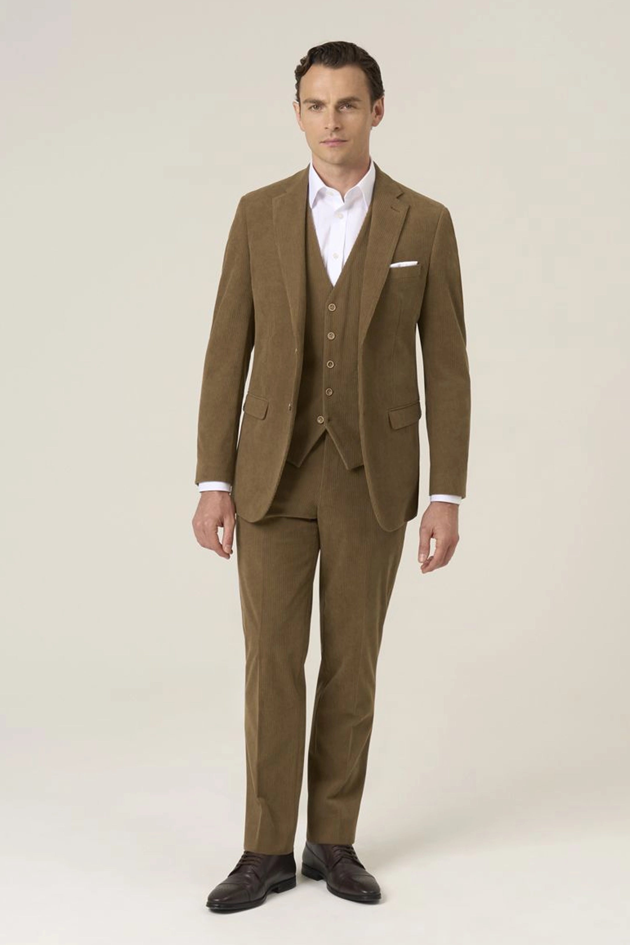 Dorsey Corduroy Camel 3 Piece Suit