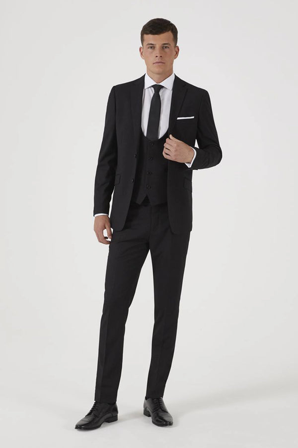 Milan Slim Suit Black