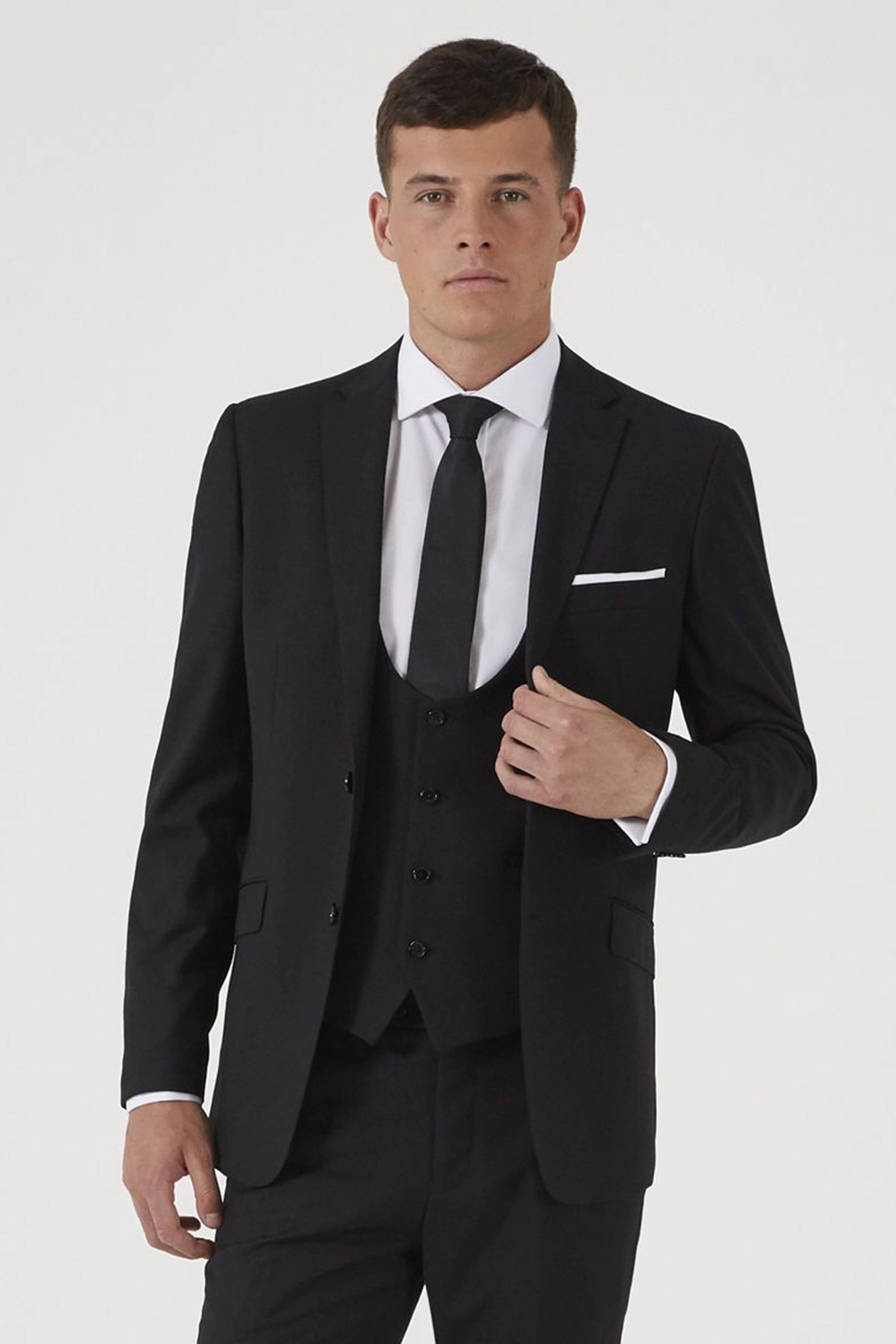 Milan Slim Suit Black