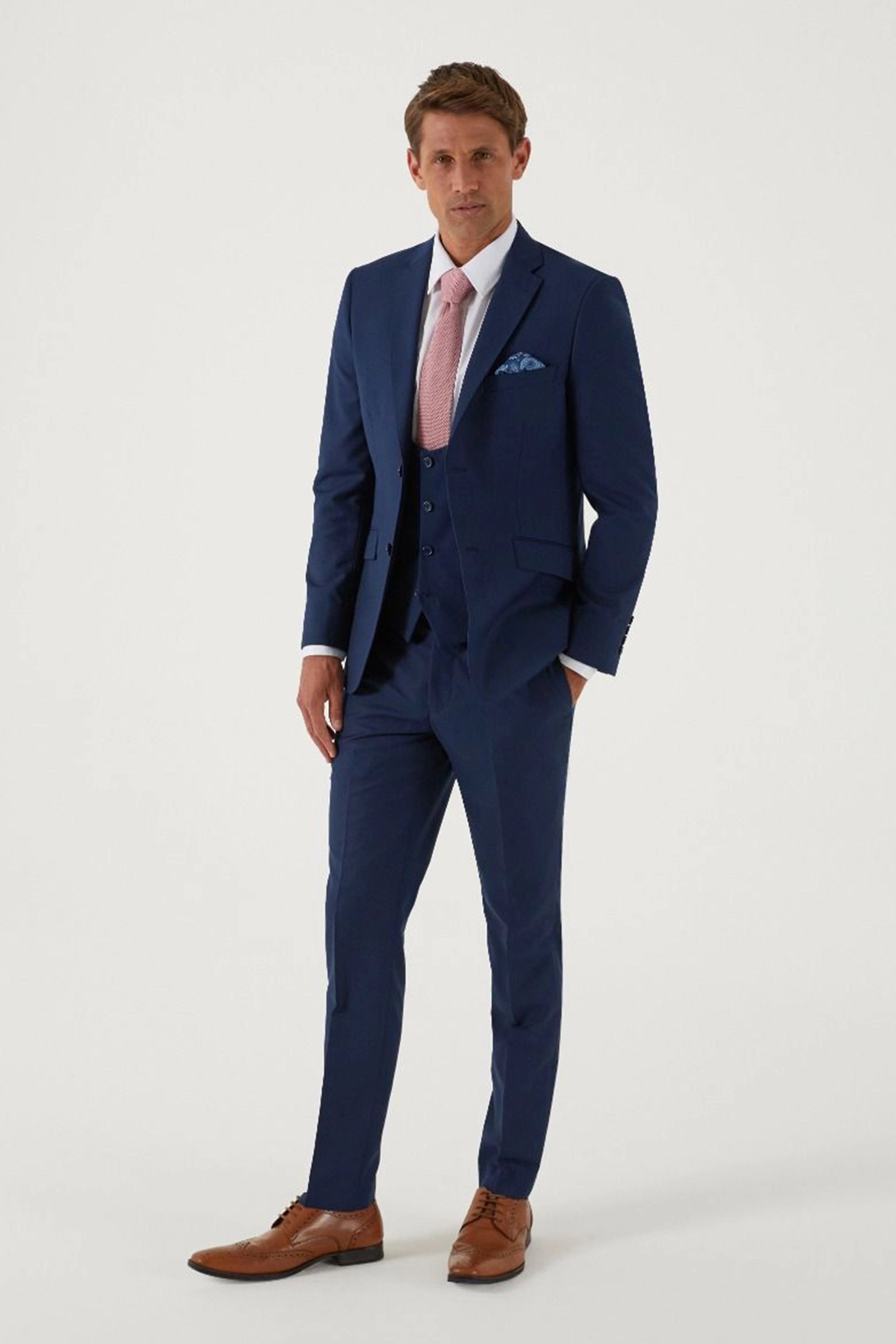 Milan Slim Suit Royal Blue