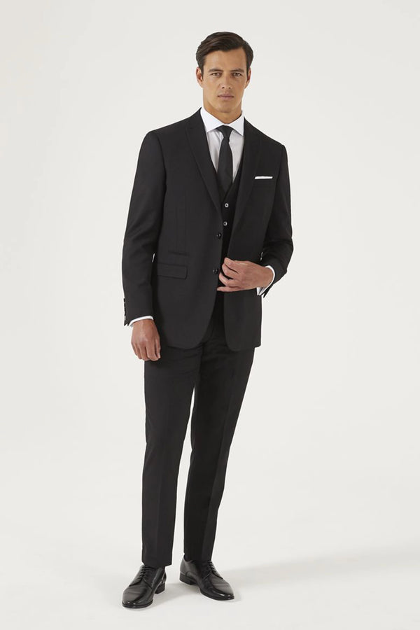 Madrid Black Tailored Suit Black