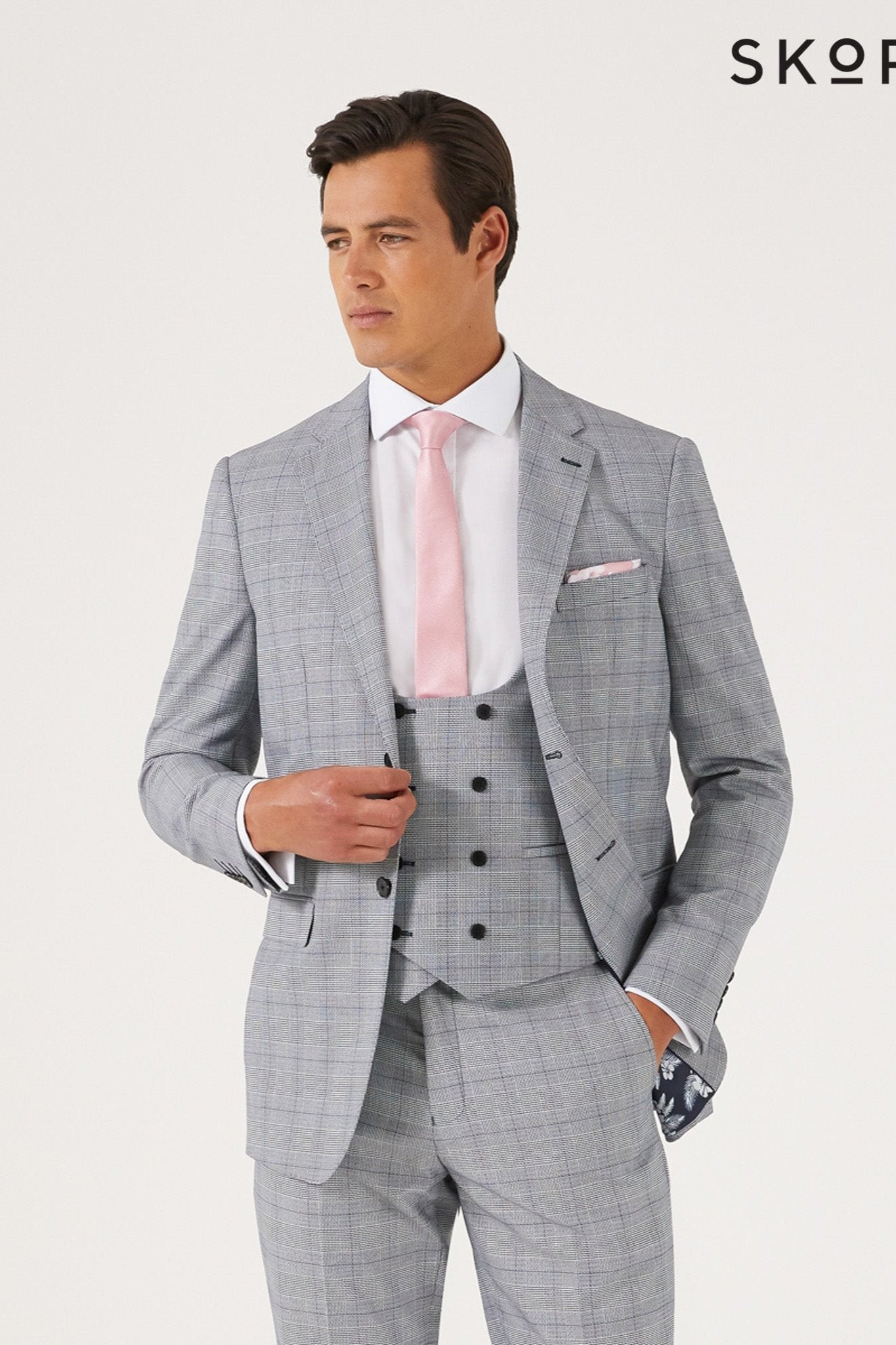 Anello Suit Grey Check