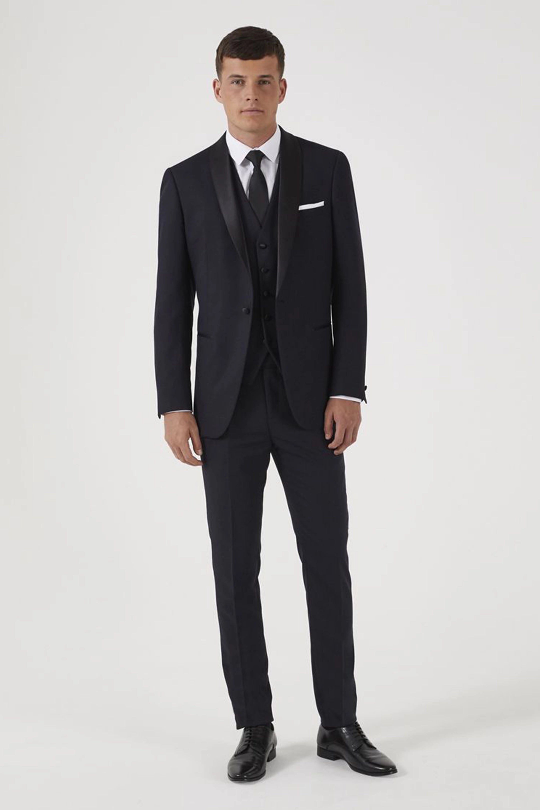Newman Tailored Black Check Dinner Suit