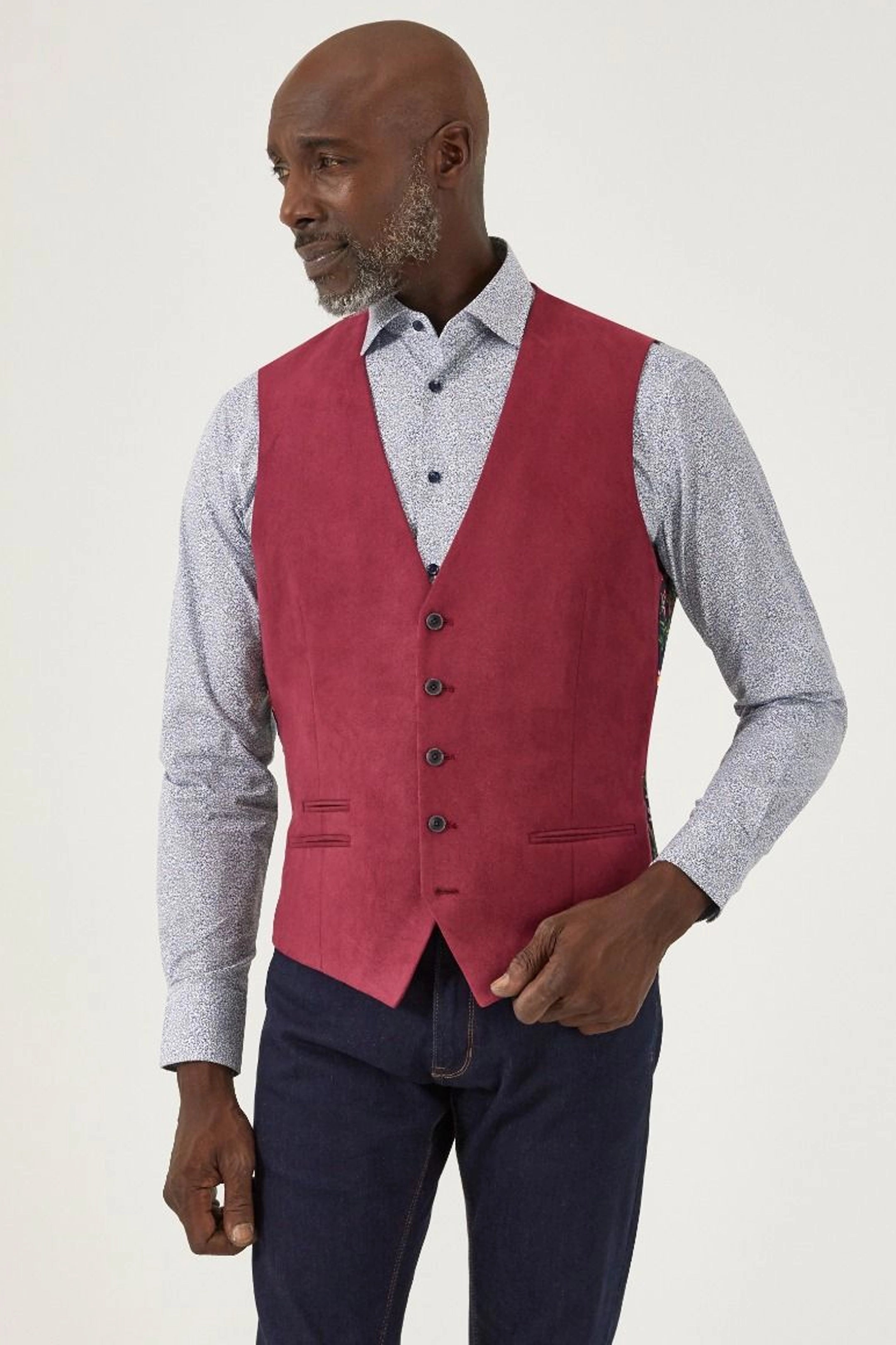 Camplin Raspberry Waistcoat