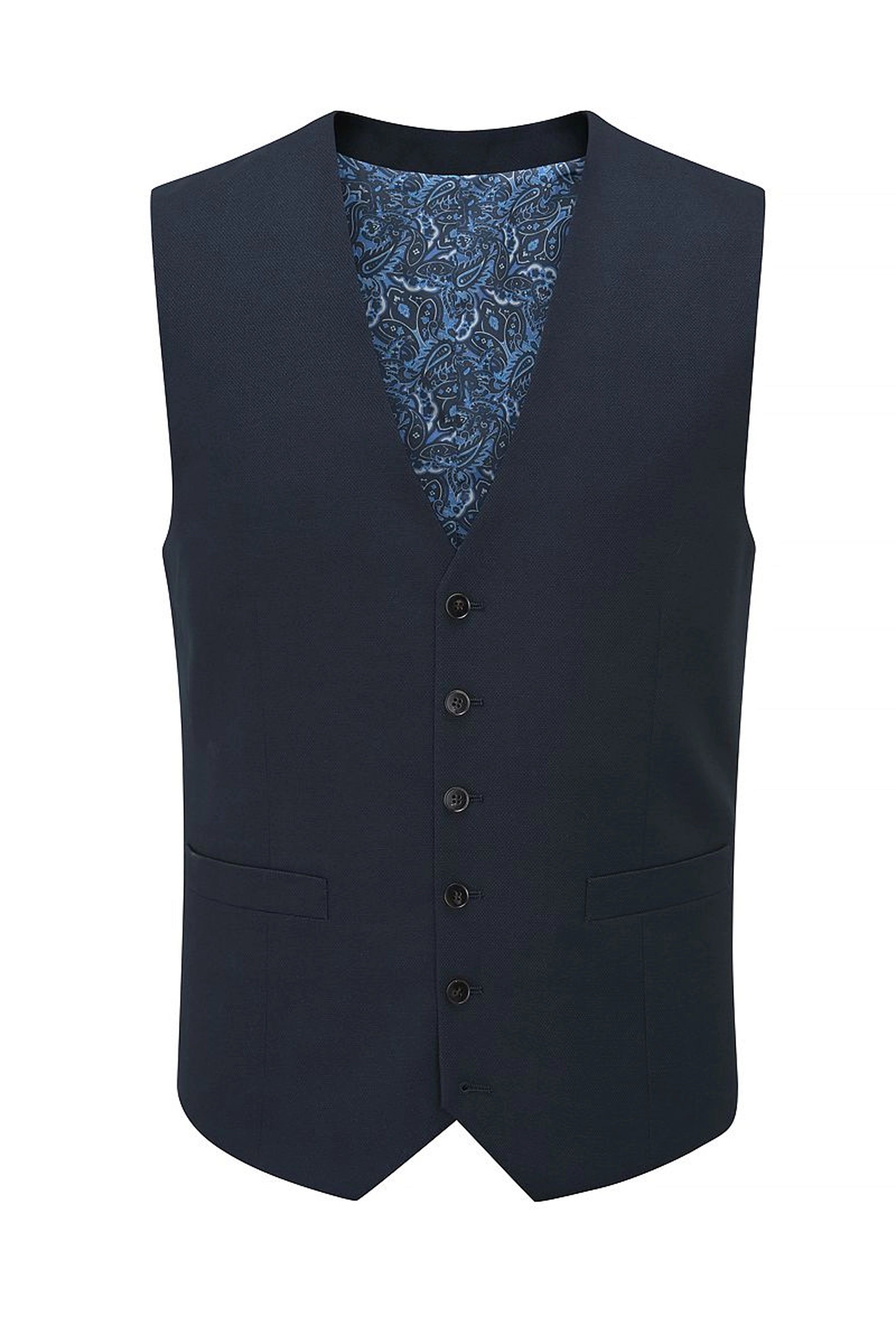 Harcourt Navy Ink Tweed Effect 3 Piece Suit