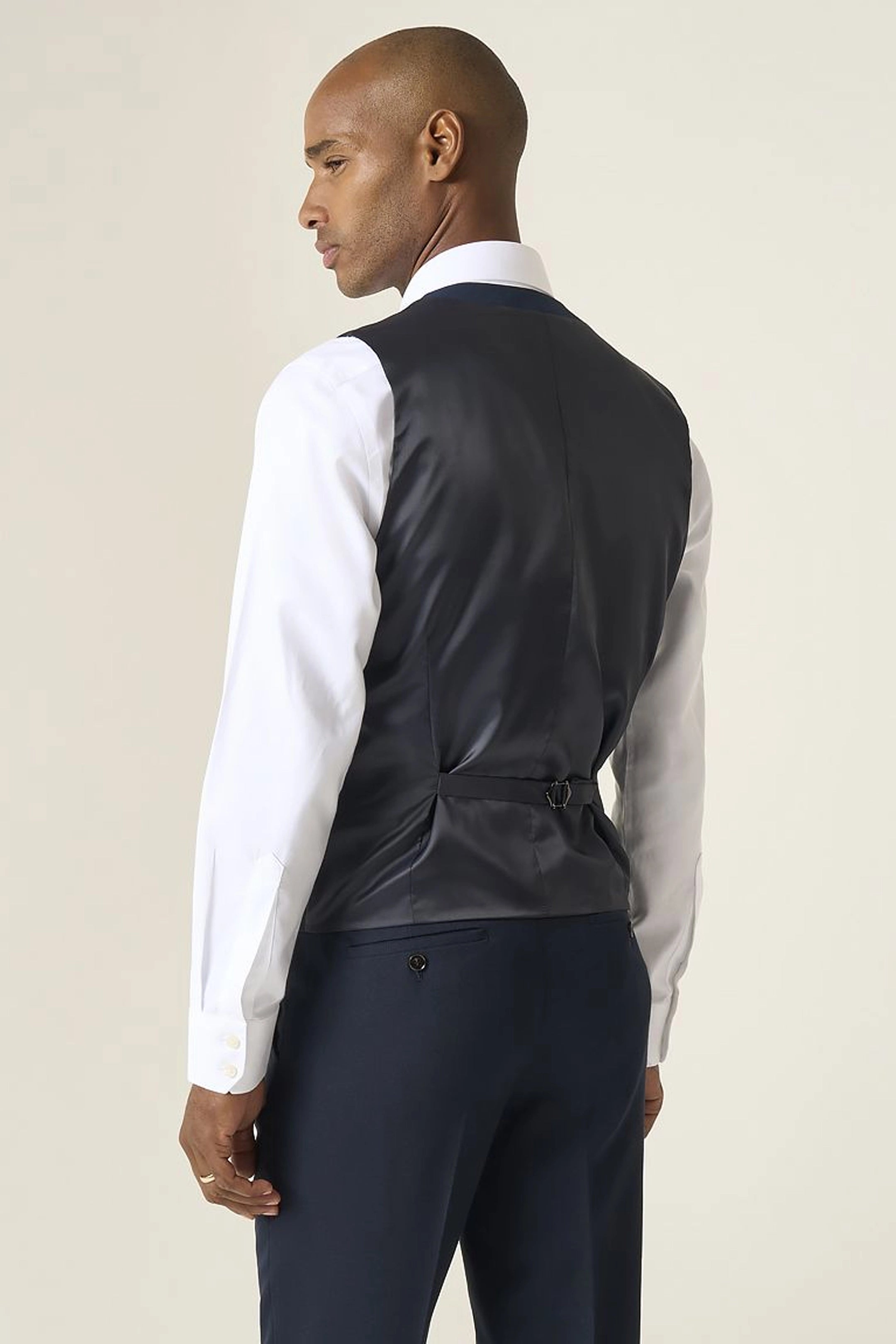 Harcourt Navy Ink Tweed Effect 3 Piece Suit