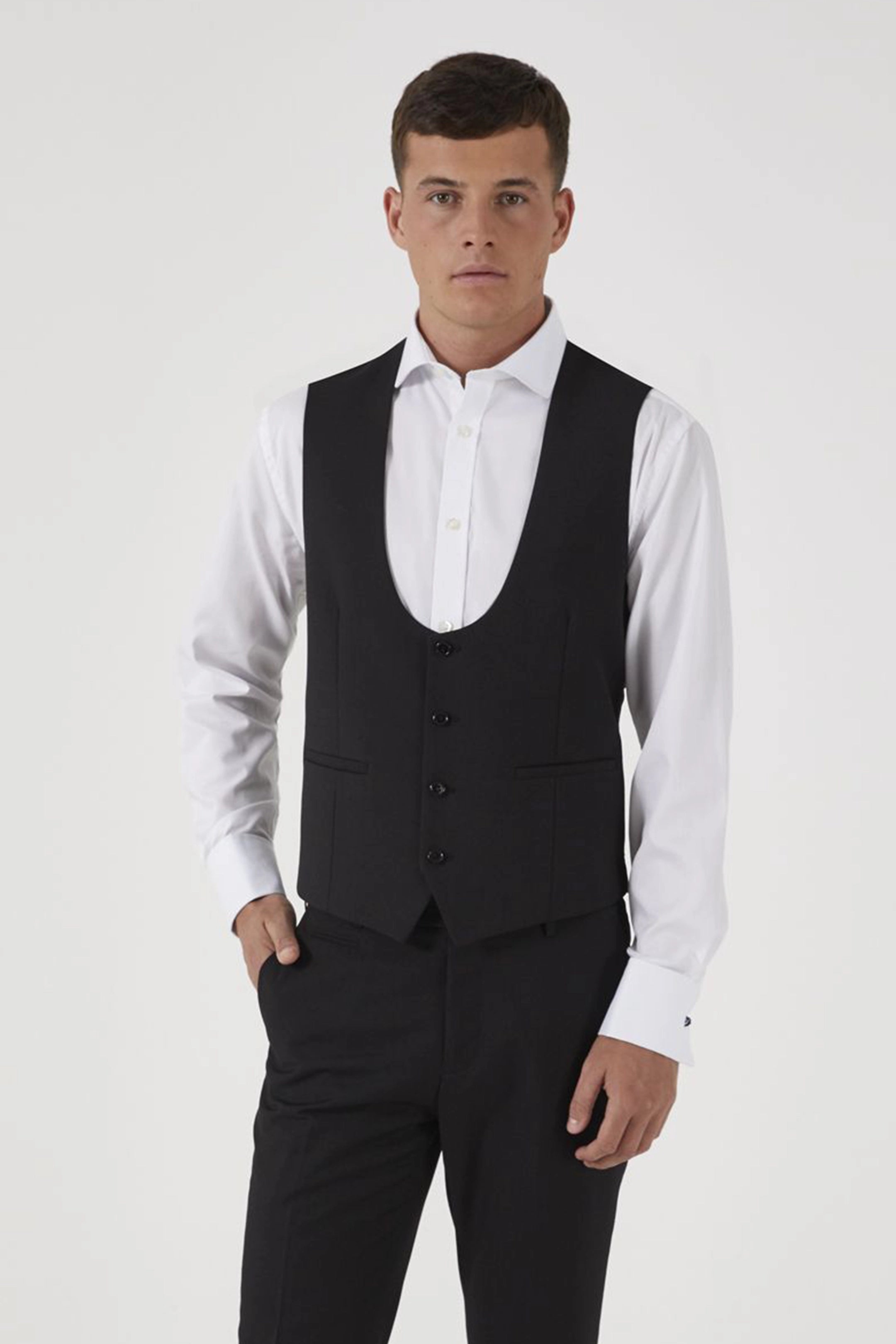 Milan Slim Suit Black