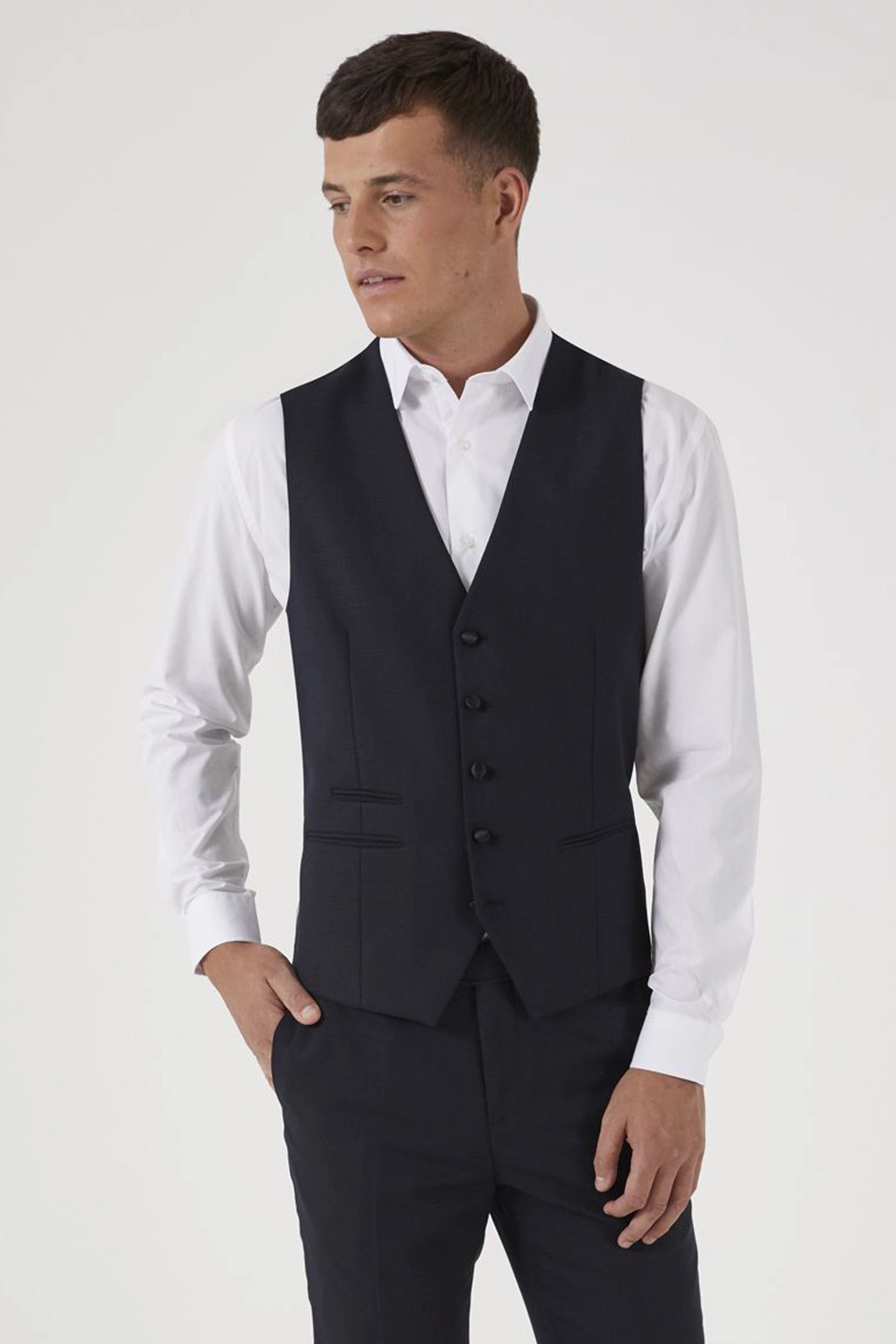 Newman Tailored Black Check Dinner Suit