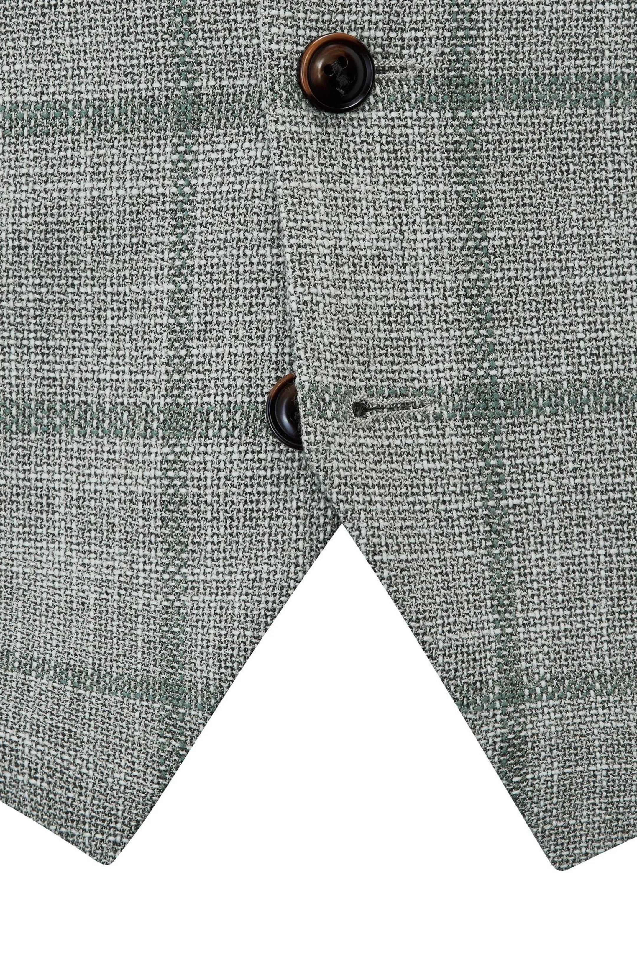 Valetta Grey-Green Check Waistcoat
