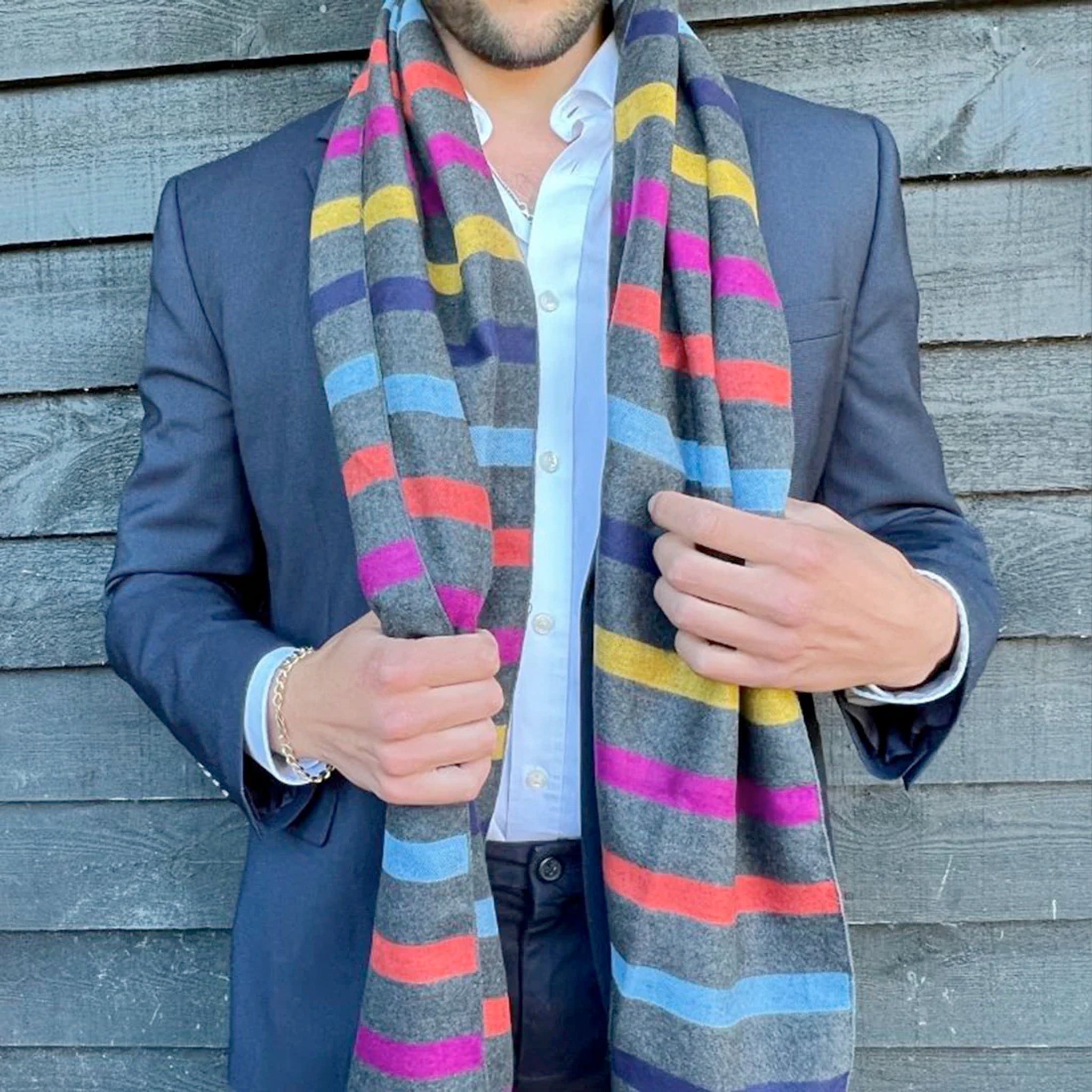 Swole Panda SP742 Multi Fine Stripe Bamboo Scarf