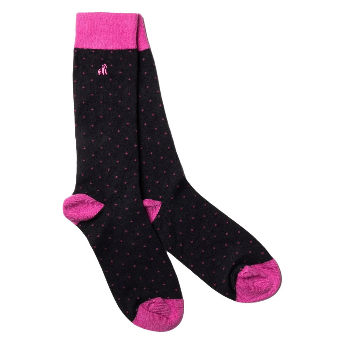 Swole Panda SP112 Spotted Pink Bamboo Socks