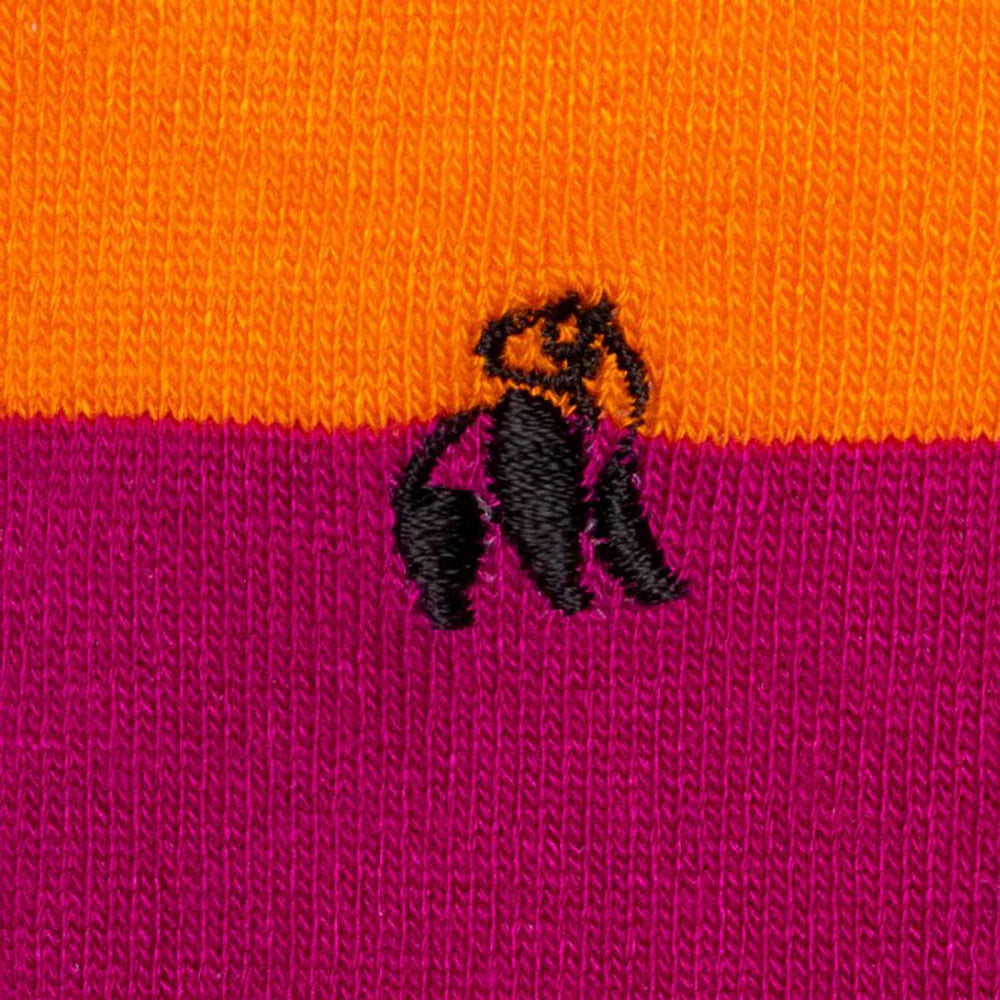 Swole Panda SP302 Multi Coloured Block Stripe Bamboo Socks