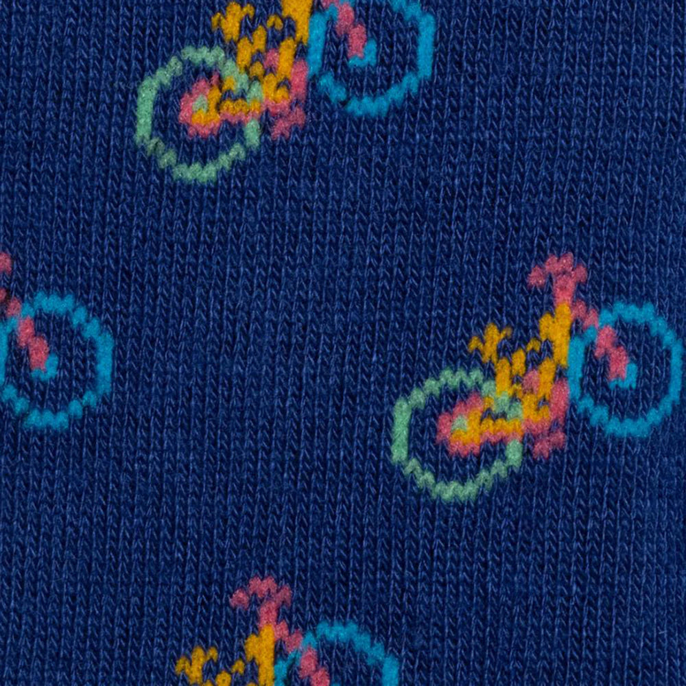 Swole Panda SP328 Blue Bicycle Bamboo Socks