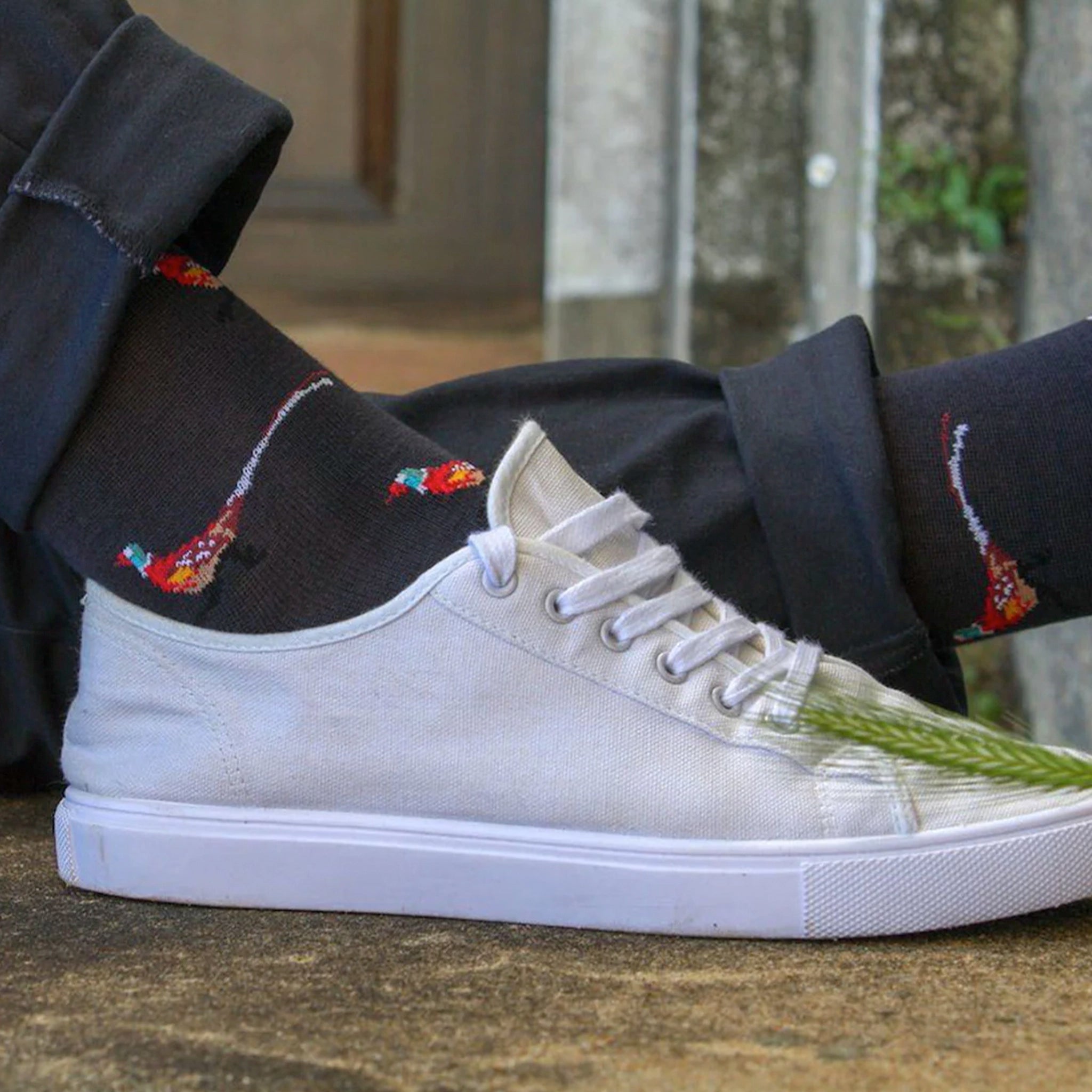 Swole Panda SP356 Navy Pheasant Bamboo Socks