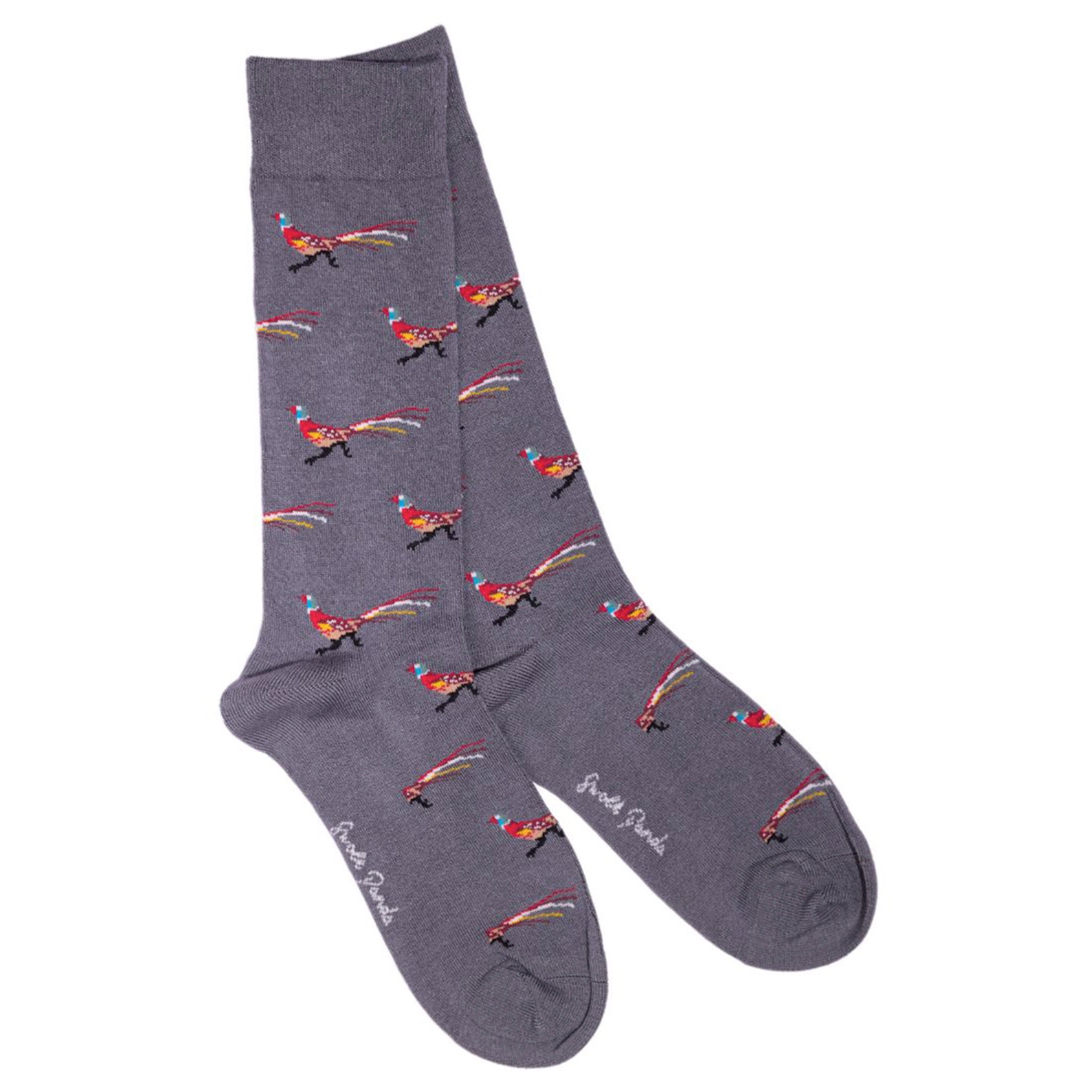 Swole Panda SP391 Grey Pheasant Bamboo Socks