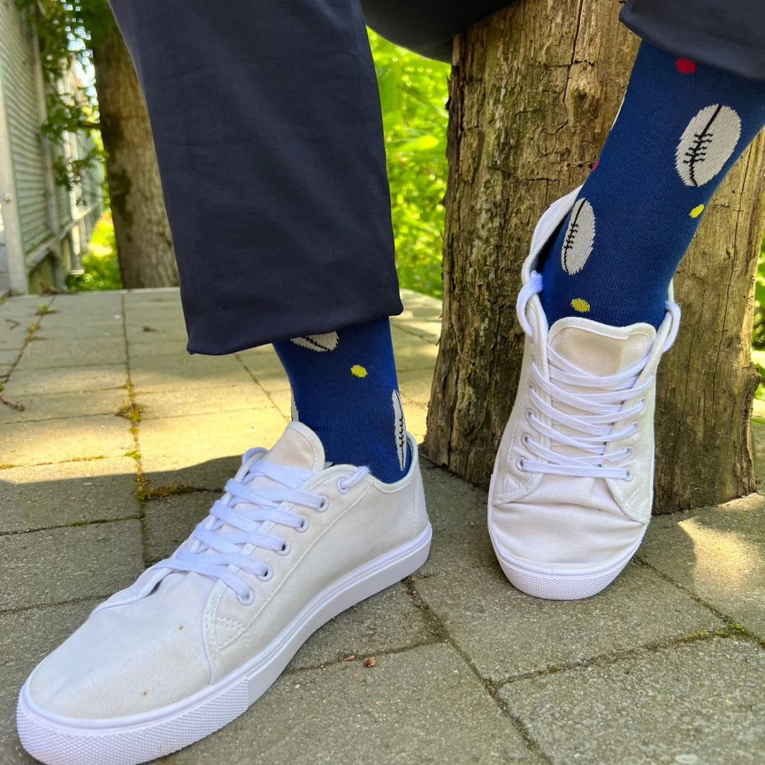 Swole Panda SP412 Rugby Ball  Bamboo Socks