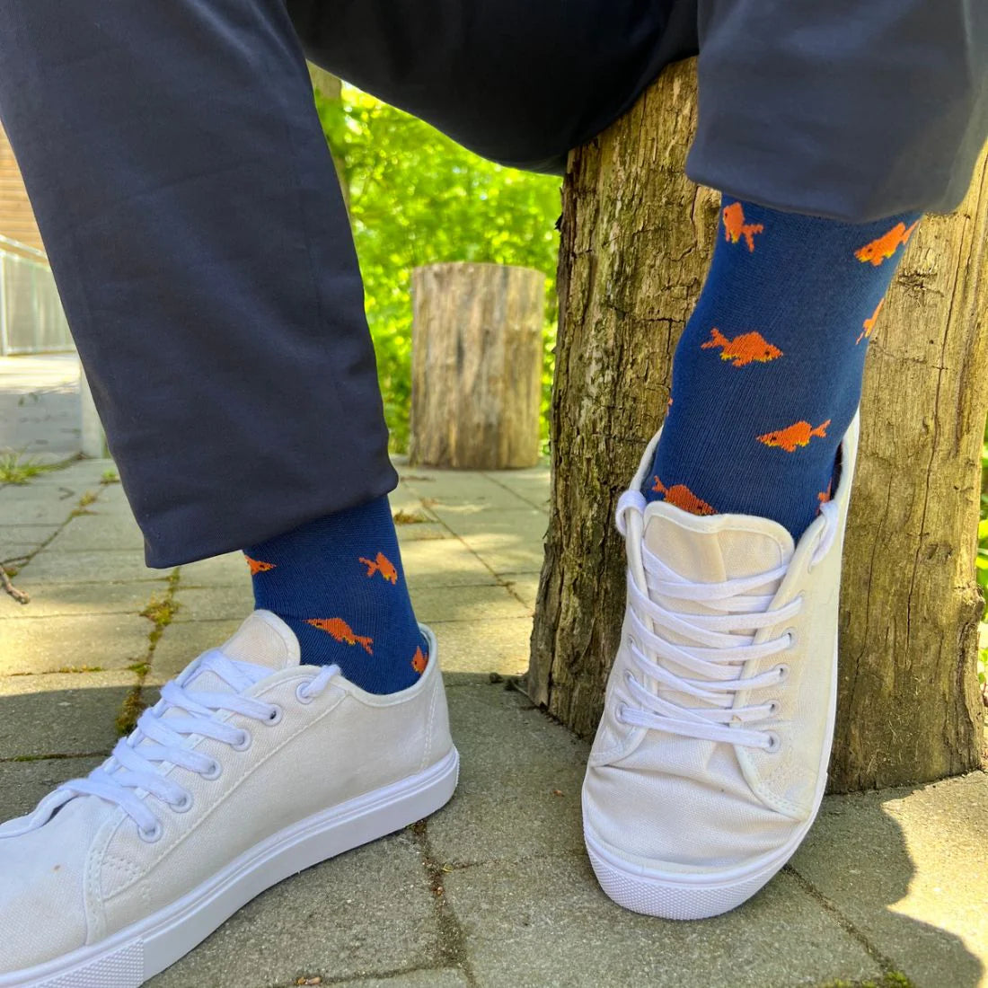 Swole Panda SP421 Gold Fish Bamboo Socks