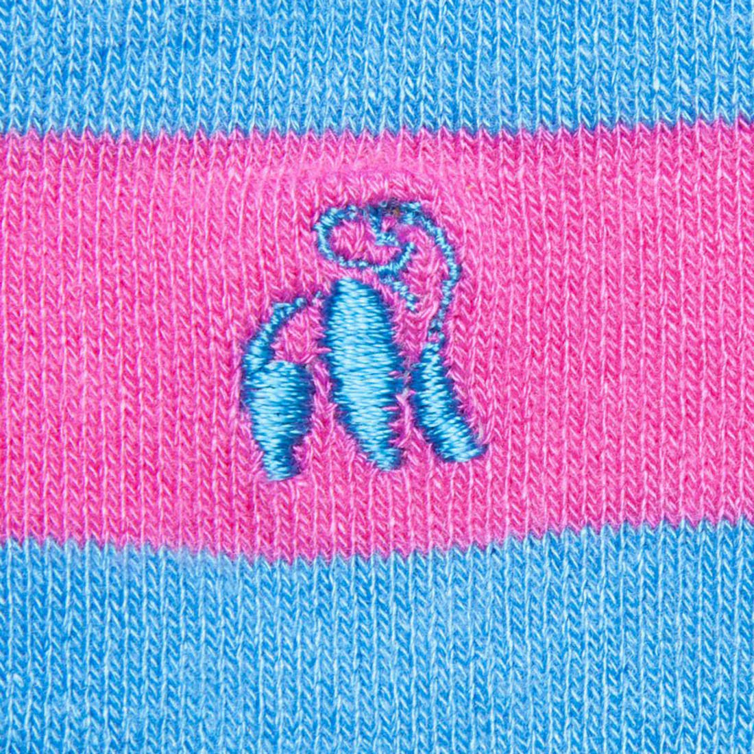 Swole Panda SP282 Pink and Light Blue Striped Bamboo Socks