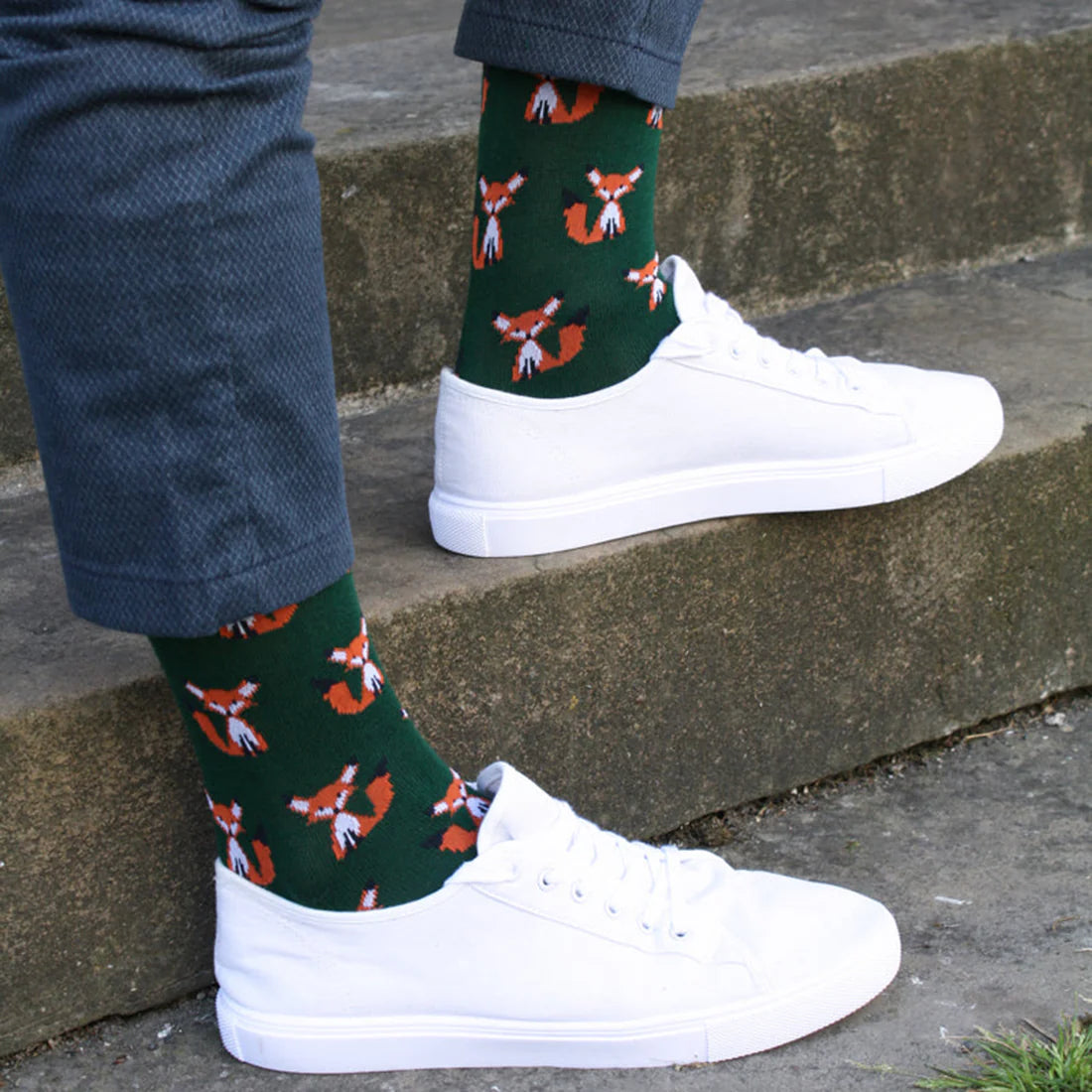 Swole Panda SP326 Mr Fox Bamboo Socks