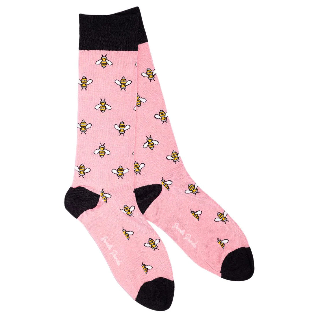Swole Panda SP357 Pink Bumblebee Bamboo Socks