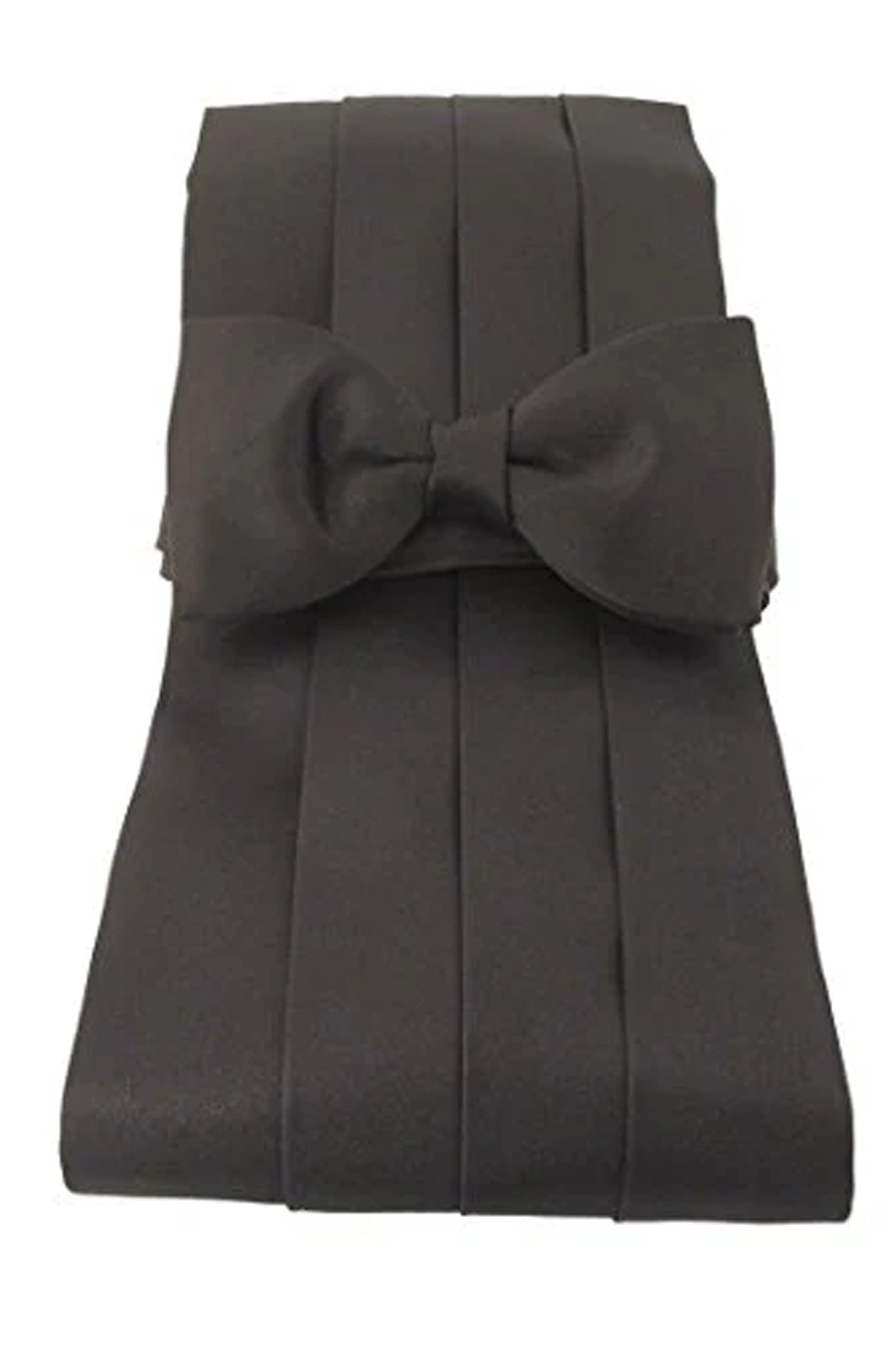 Black Satin Cummerbund and Bow Tie Set